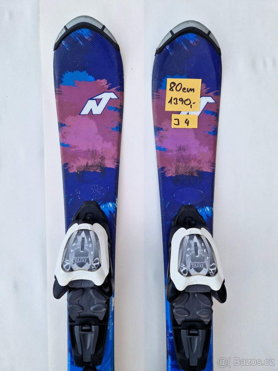Dětské lyže NORDICA - 80cm s vázáním do 45 kg - 2