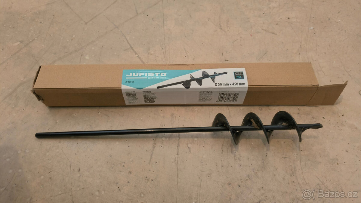 půdní vrták 5cm průměr, 45 cm délka, do vrtačky - 2