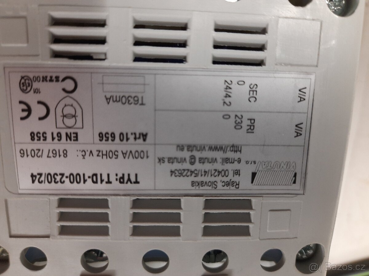 Transformátor 230V / 24V / 4,2A / 100VA - 2