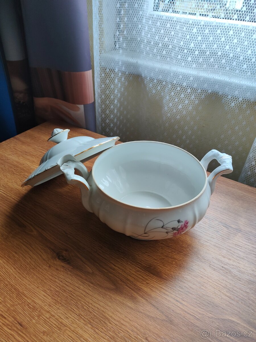 Starožitná porcelánová mísa Moritz Zdekauer - 2