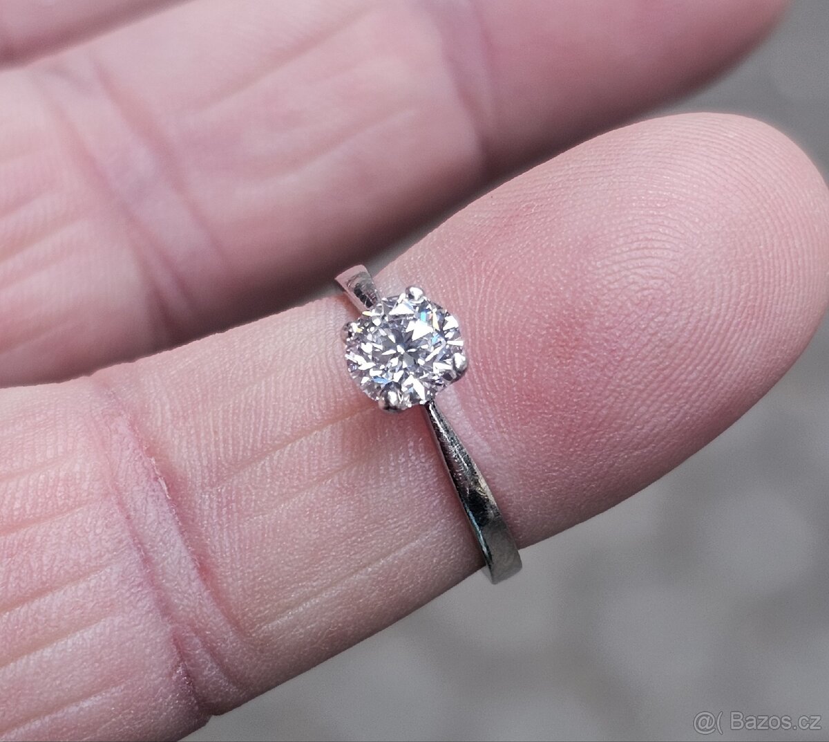 DIAMANTOVÝ PRSTEN 0.80ct. VS1/D GIA TOP CENA - 2