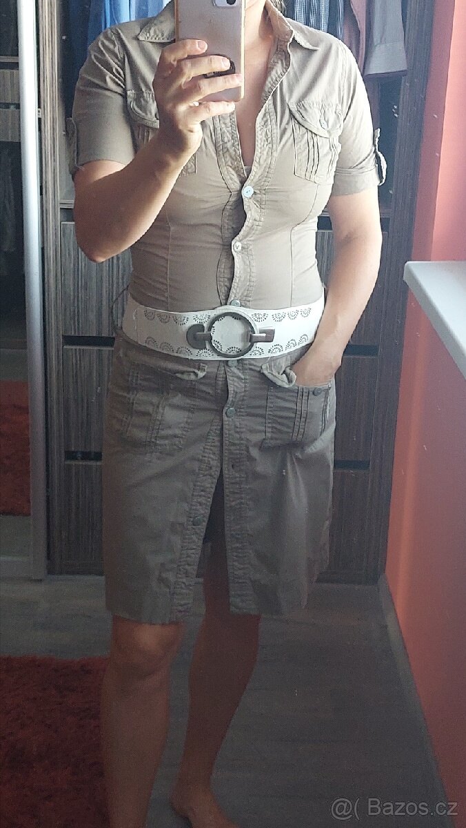 Khaki šaty - 2