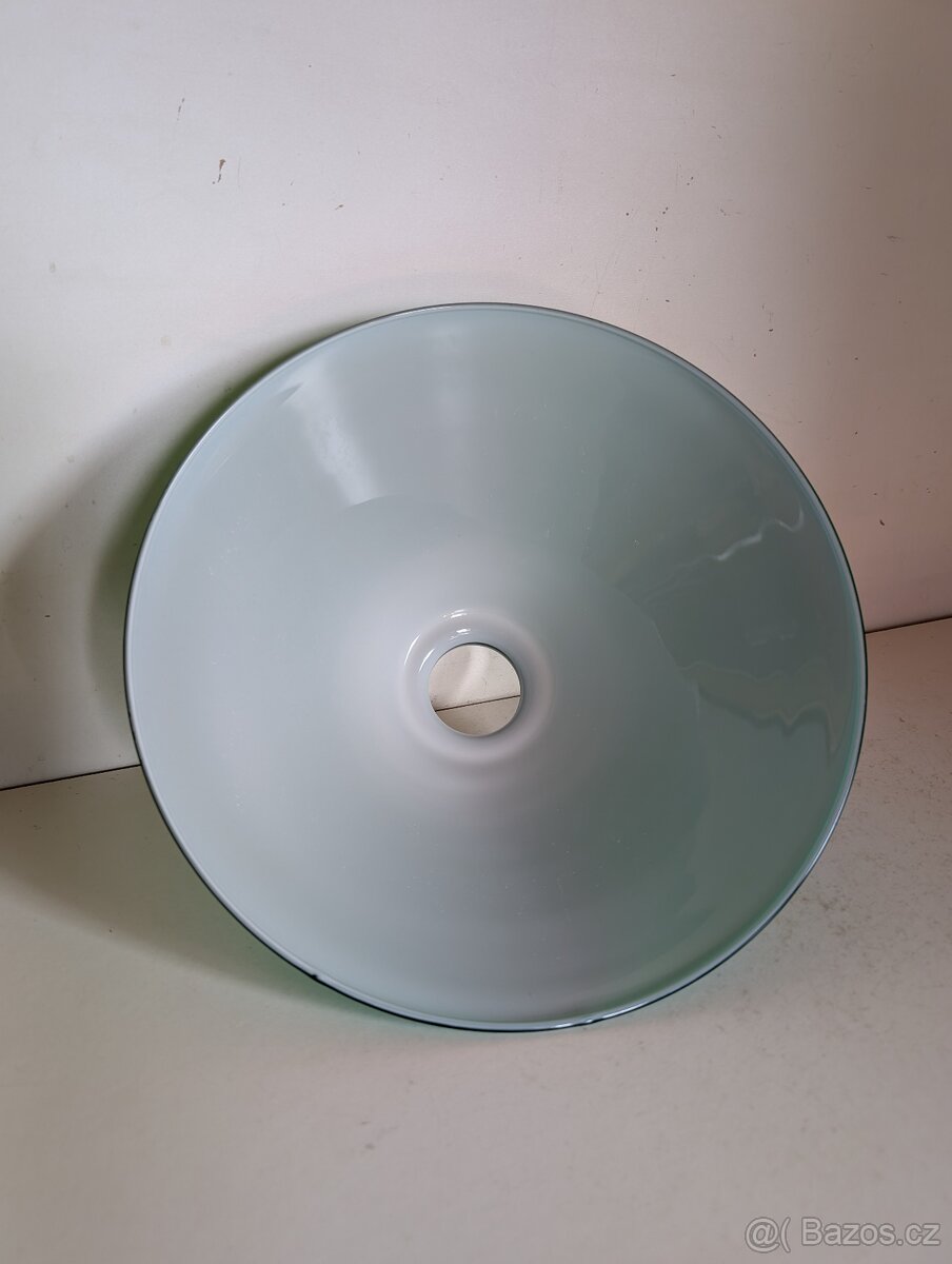 velké stínidlo zelené dvouvrstvé sklo, širm, 29 cm - 2