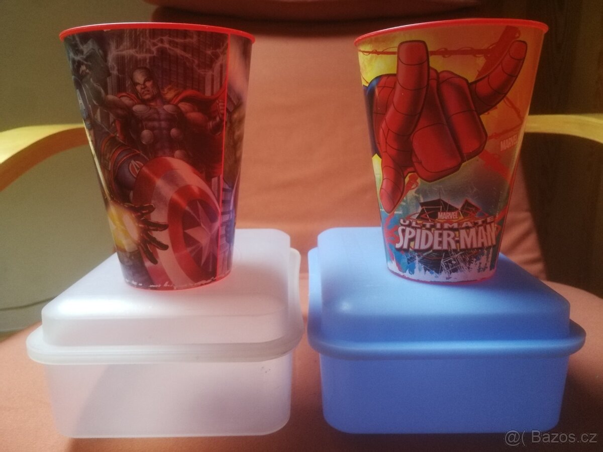 svačinový set krabička a kelímek Marwel - 2