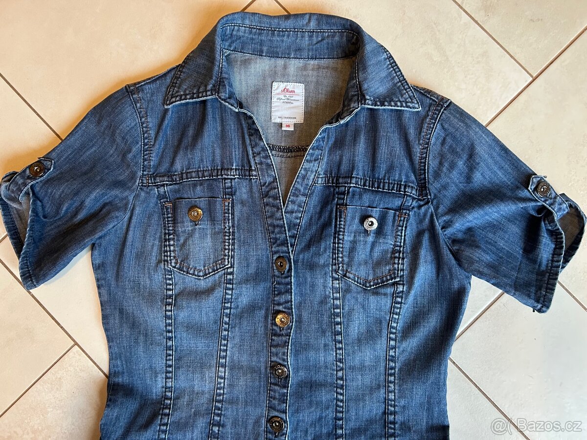 Riflové šaty vel. 36, zn. s.Oliver - TOP - 2