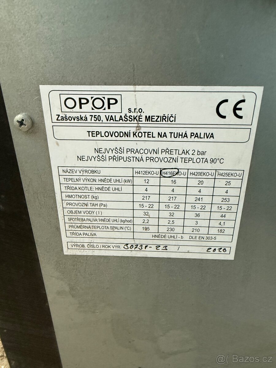 Prodám kotel OPOP H416EKO-U (5let starý) - 2