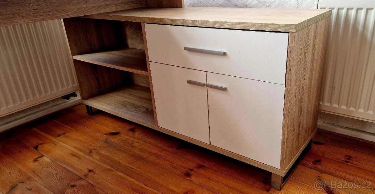 Psací stůl Sconto dub sonoma/bílá - 2