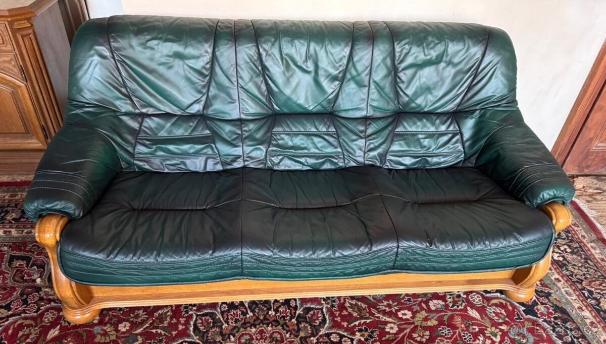 Rustikální kožená sedačka,6086 - 2