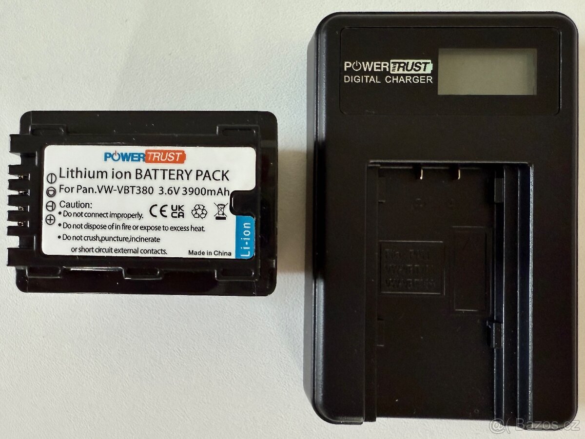 Baterie Li-Ion Power Trust VW-VBT380 3900 mAh + nabiječka - 2