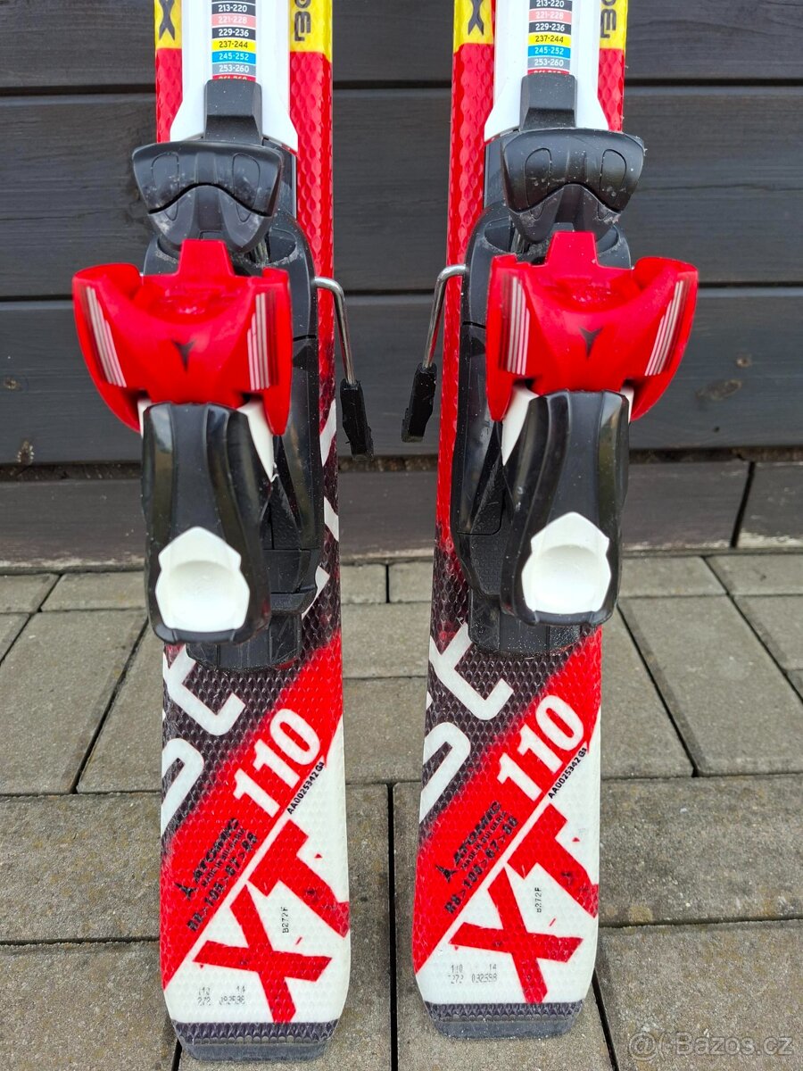 Dětské lyže Atomic (110cm) + hole (95cm) - 2
