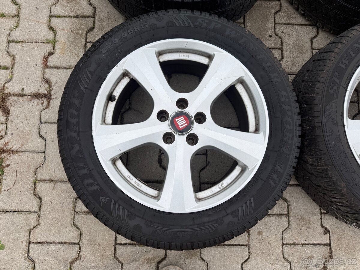 4x al kola 5x108 17 + pneu zimní 225/55 R17 - 2
