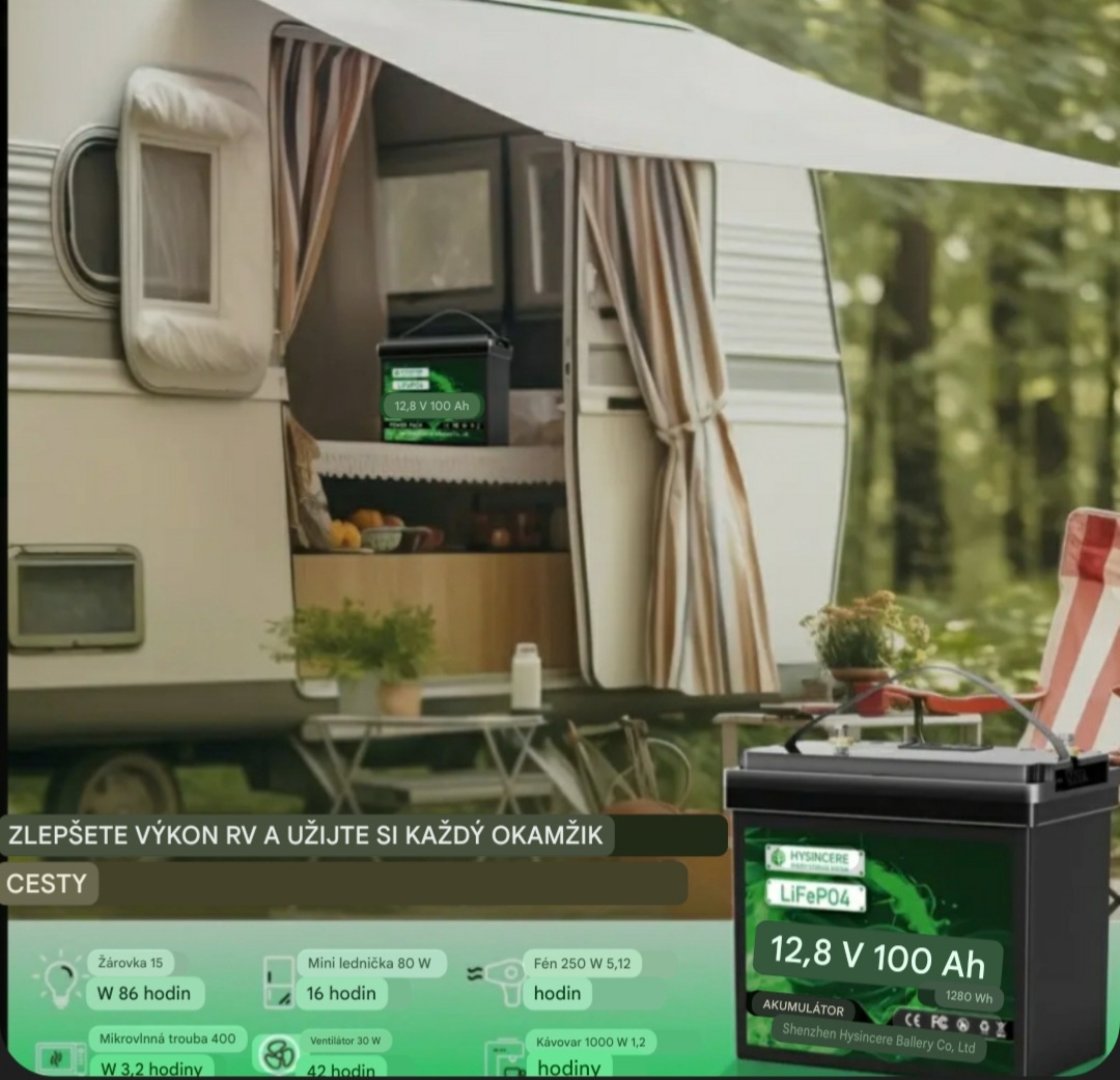 Akumulátor - baterie 12V 100Ah lifepo4 BMS - 2