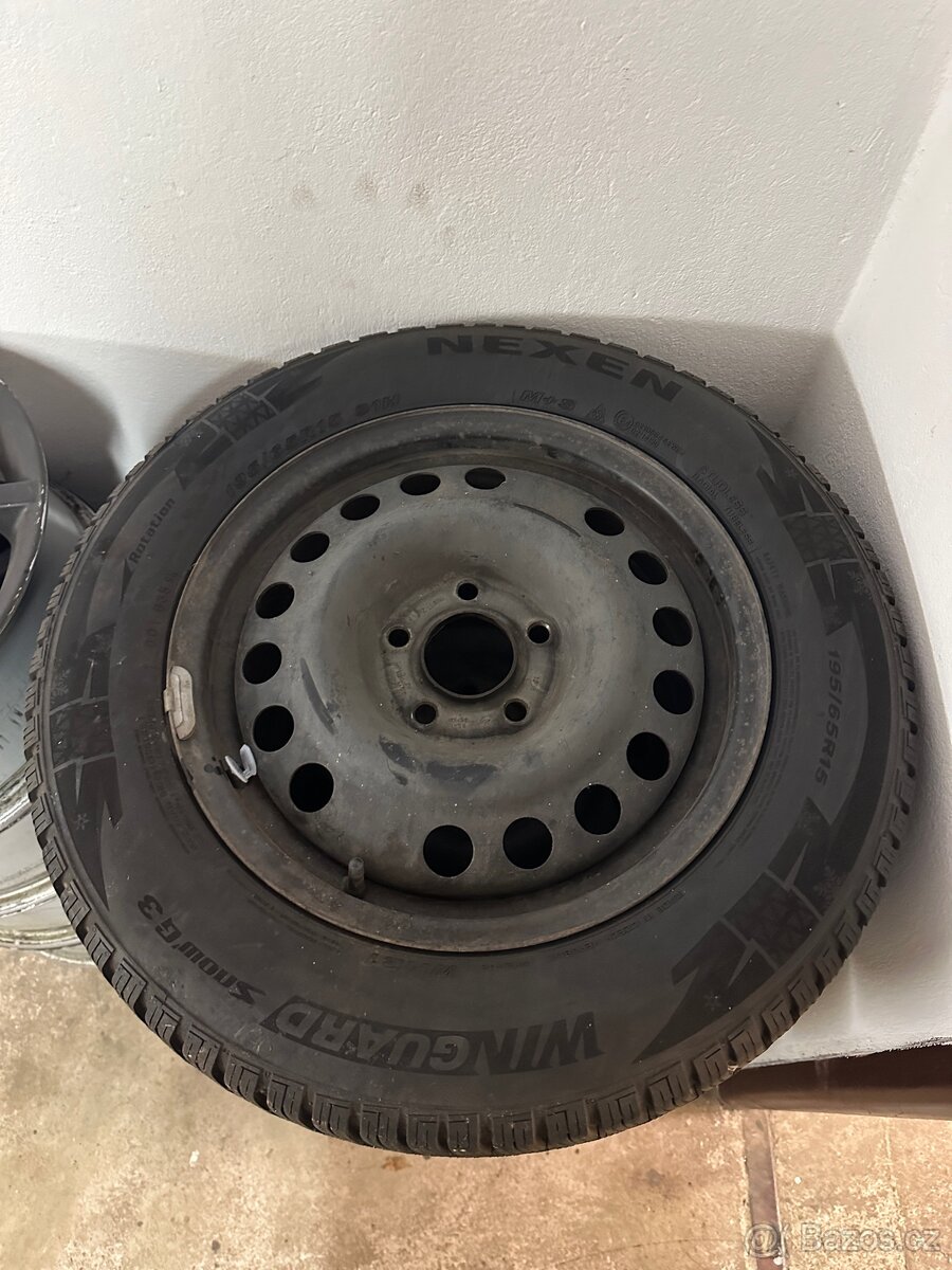 Alu kola 5x110 r16 + zimní pneu NEXEN 195/65/15 - 2