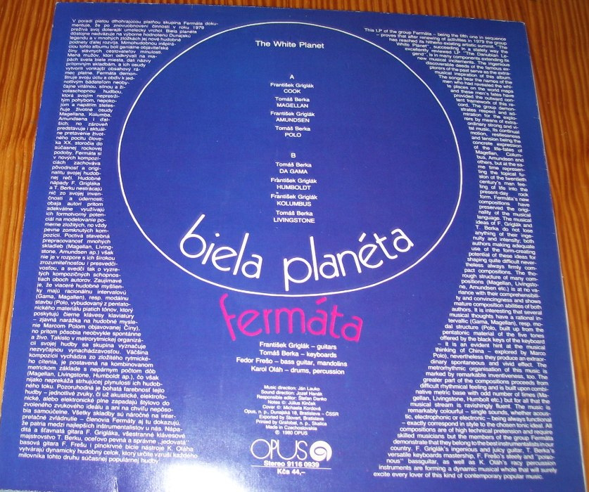 LP deska stereo Fermáta - Biela planeta z r.1980/130/ - 2