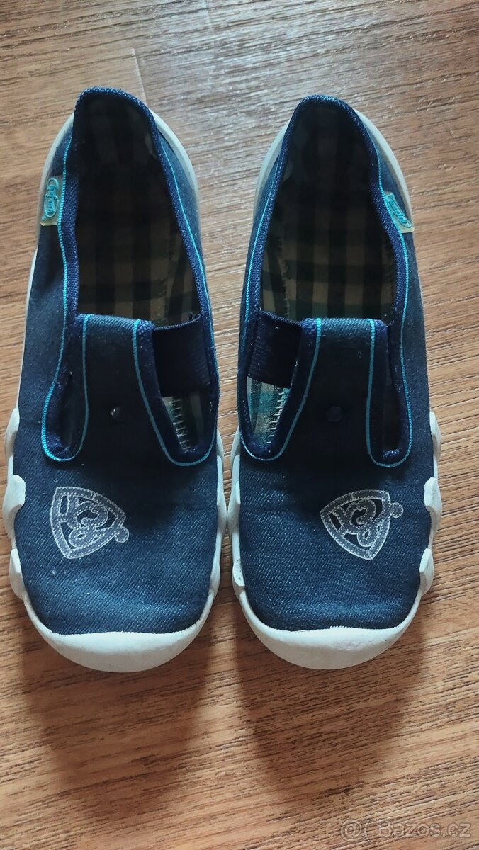 Modré papuče Befado vel. 34 - 2