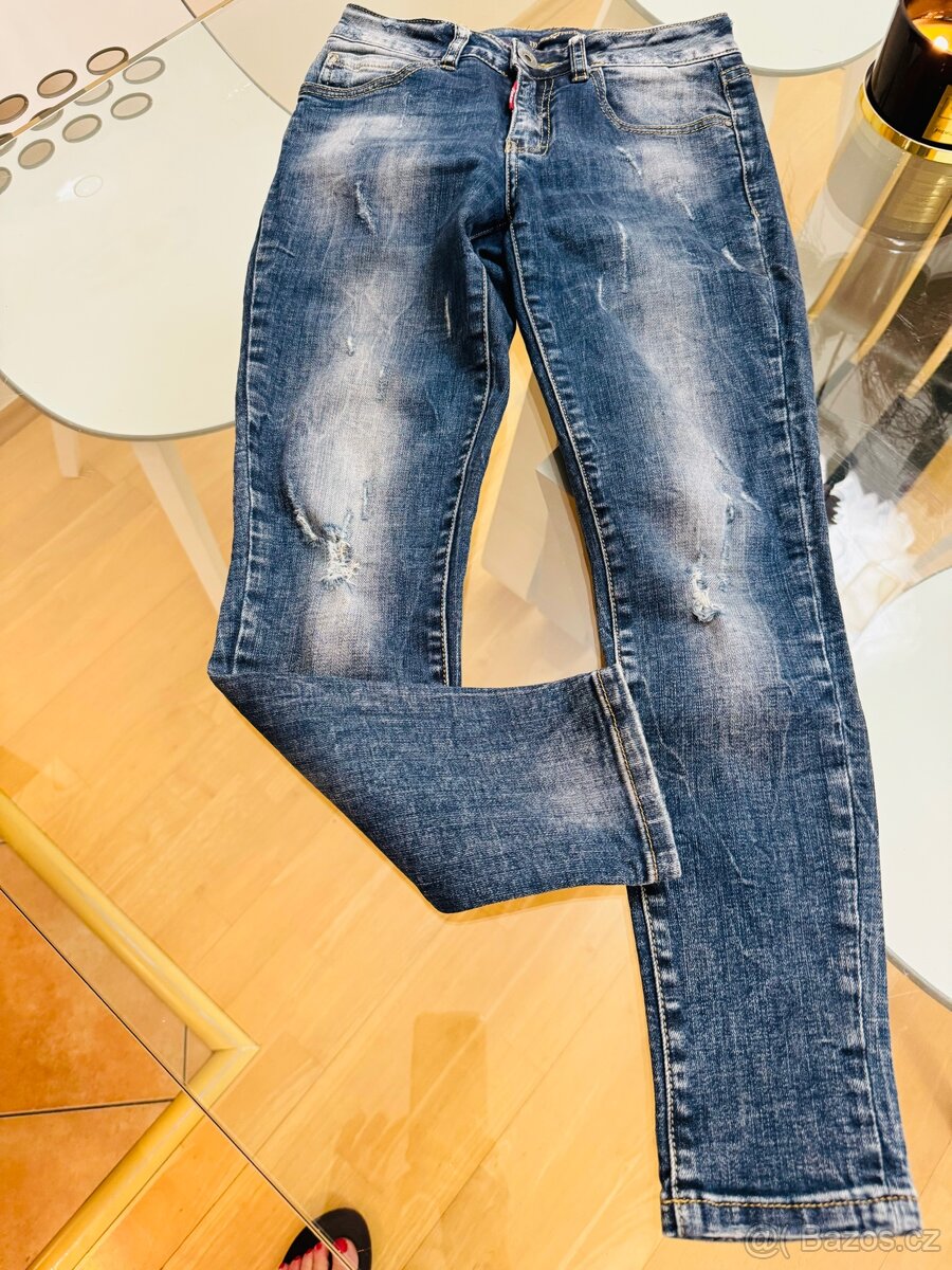 Boyfriend dámské džíny XS Miss bonbon - 2