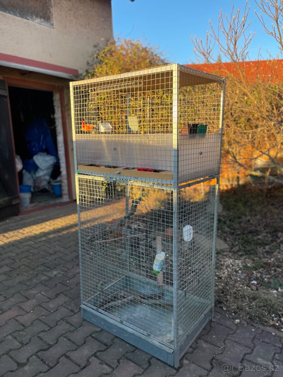 Dvoupatrová voliéra pro ptactvo / drobná zvířata - 2