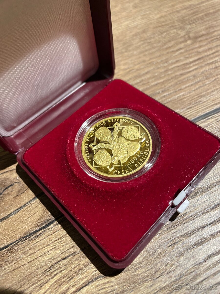 Zlatá mince ČNB 5000 Kč Město Jihlava 2021 PROOF - 2