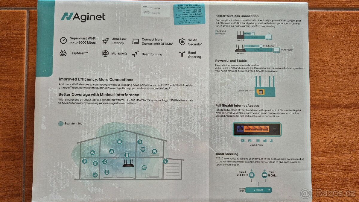 Wifi router TP-Link EX520 AX3000 WiFi6 - 2
