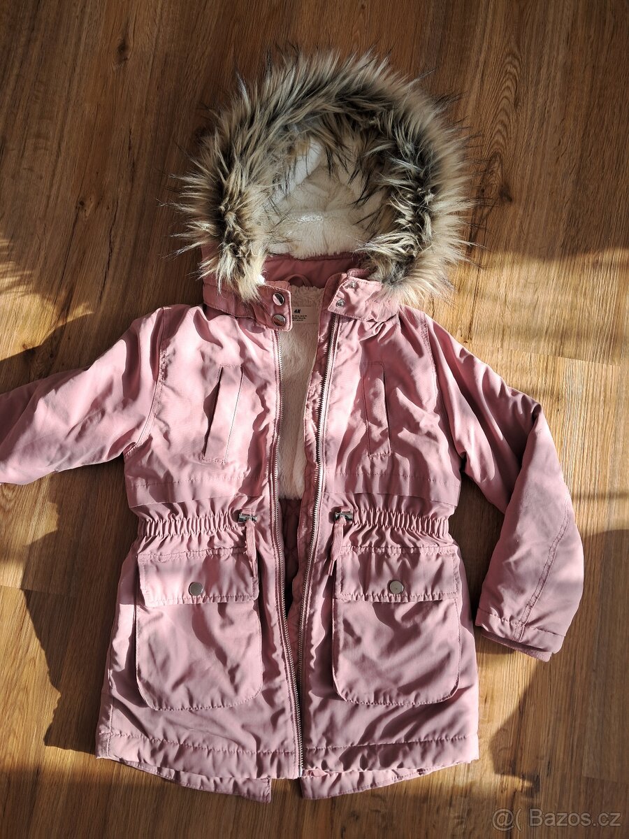 Zimní parka vel. 122 H&M a další - 2