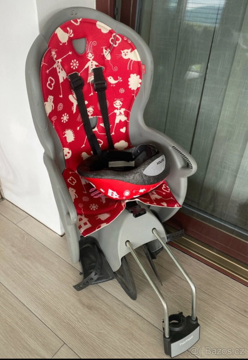 Dětská sedačka na kolo polstrovaná včetně helmy - 2