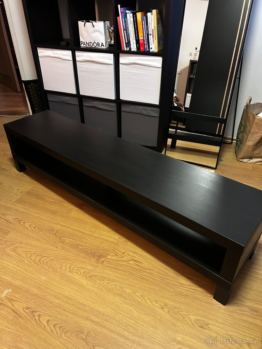 IKEA LACK – TV stolek černohnědý 160x35x36 cm, jako nový - 2