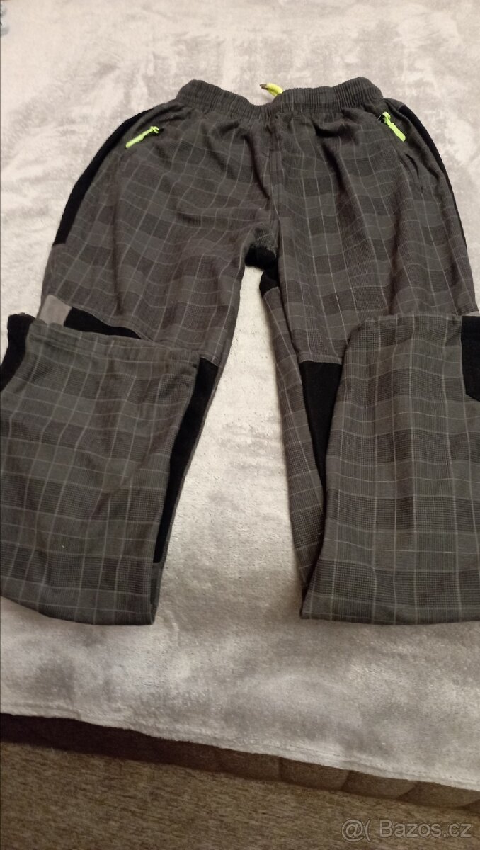 Dívčí, dětské kalhoty, černé a šedé na vše,158 - 2
