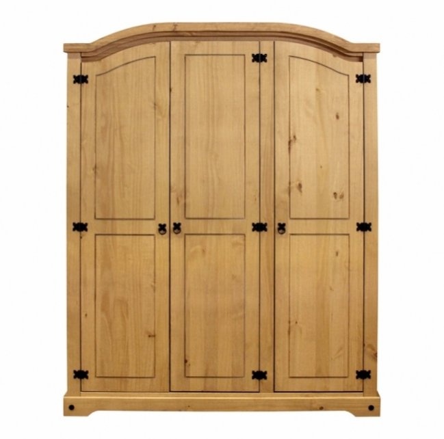 Dřevěná skříň 3dveřová CORONA vosk - 2