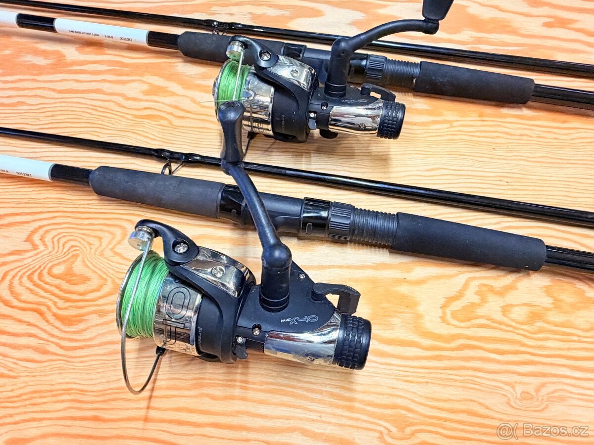 SET 2+2 / DĚLENÉ PRUTY DAM POWERFIBER / 3,0 m / 3 lb + NAVIJ - 2