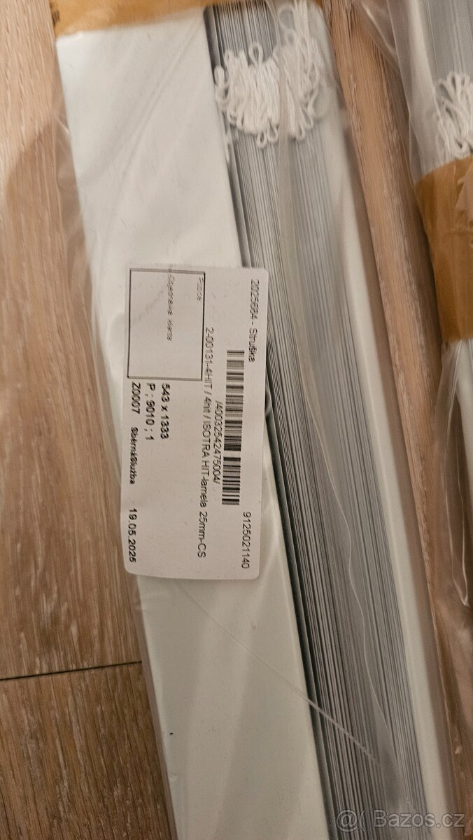 Žaluzie 543x1333 mm, barva bílá-lesk, brzdy, podložky, 2ks - 2