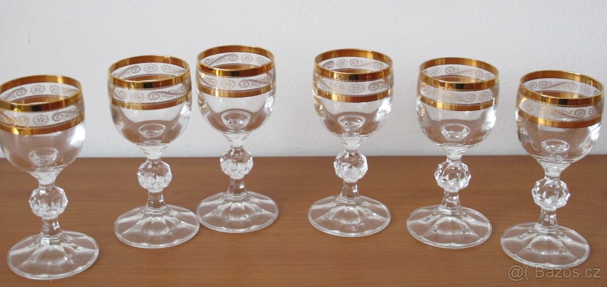 Prodám zlacené skleničky - 2