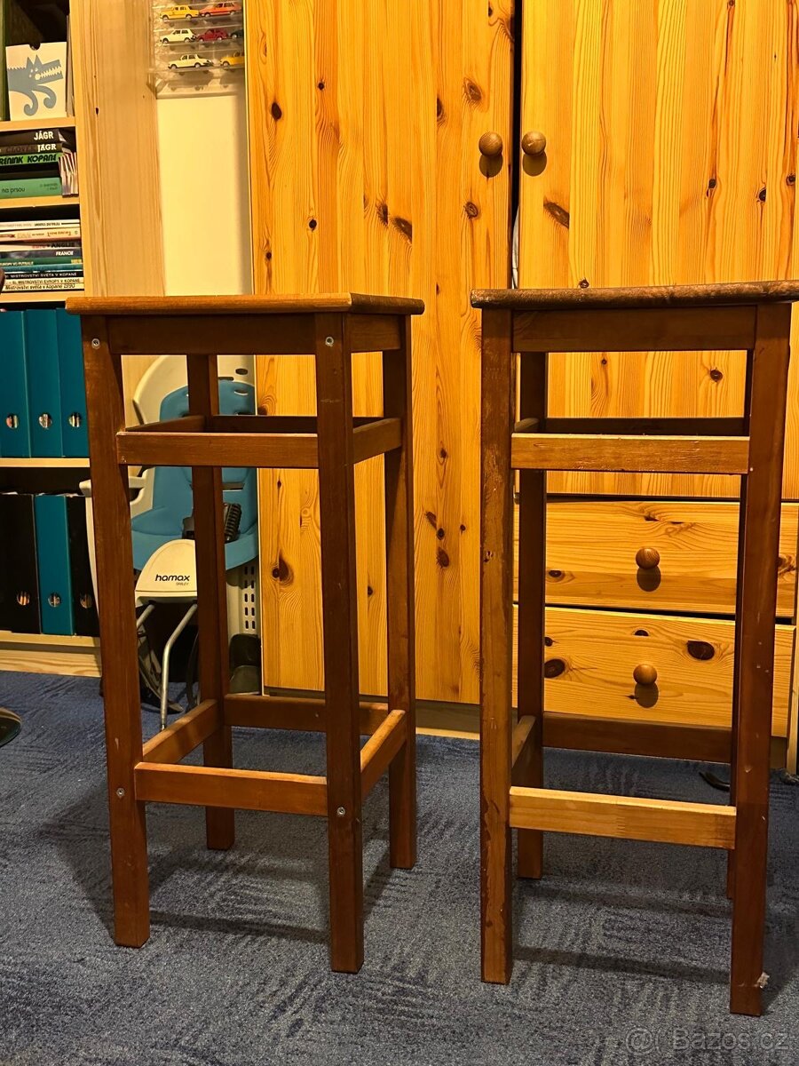 Dřevěné barové židle - 2