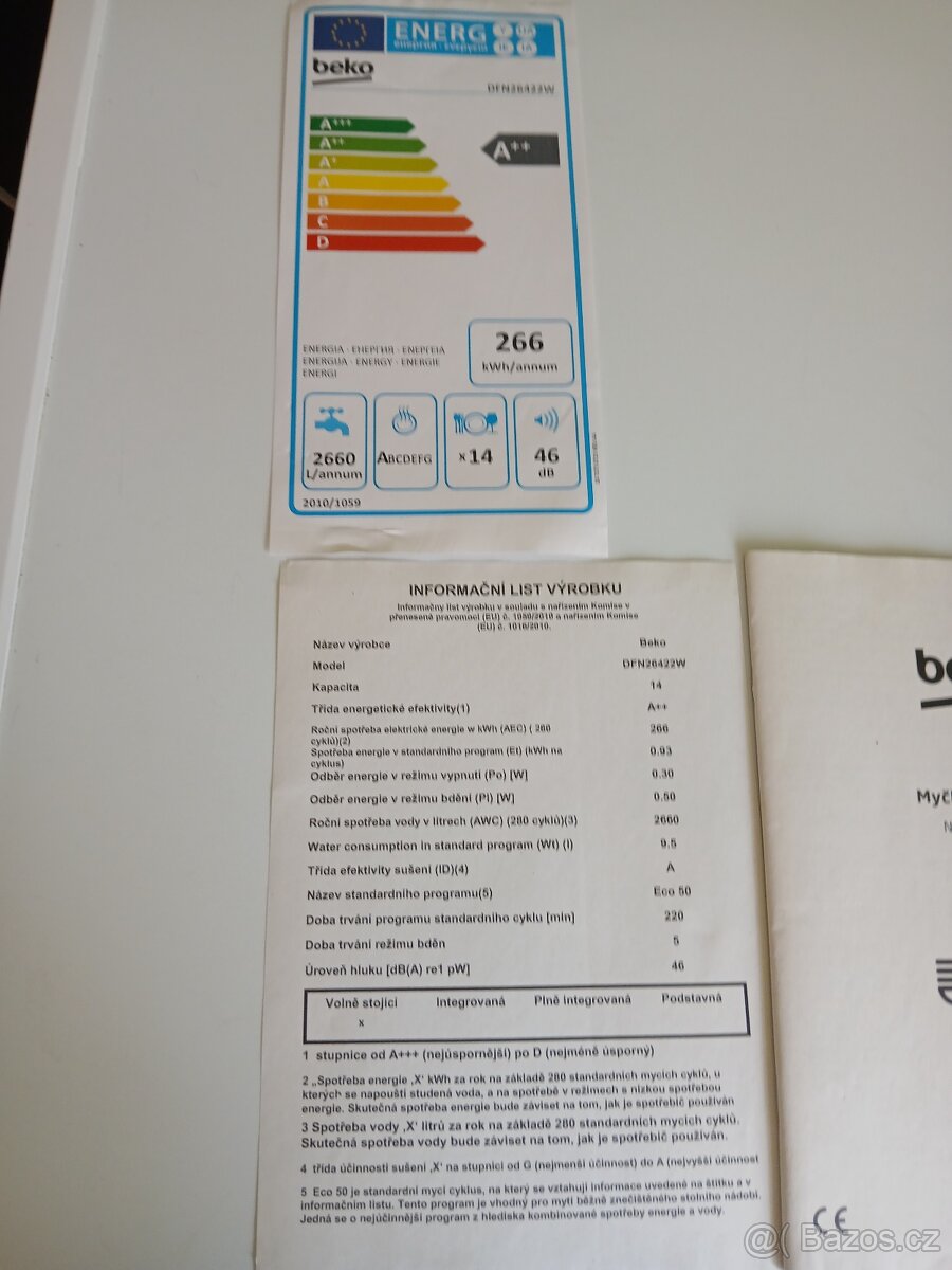 Prodám myčku Beko - 2