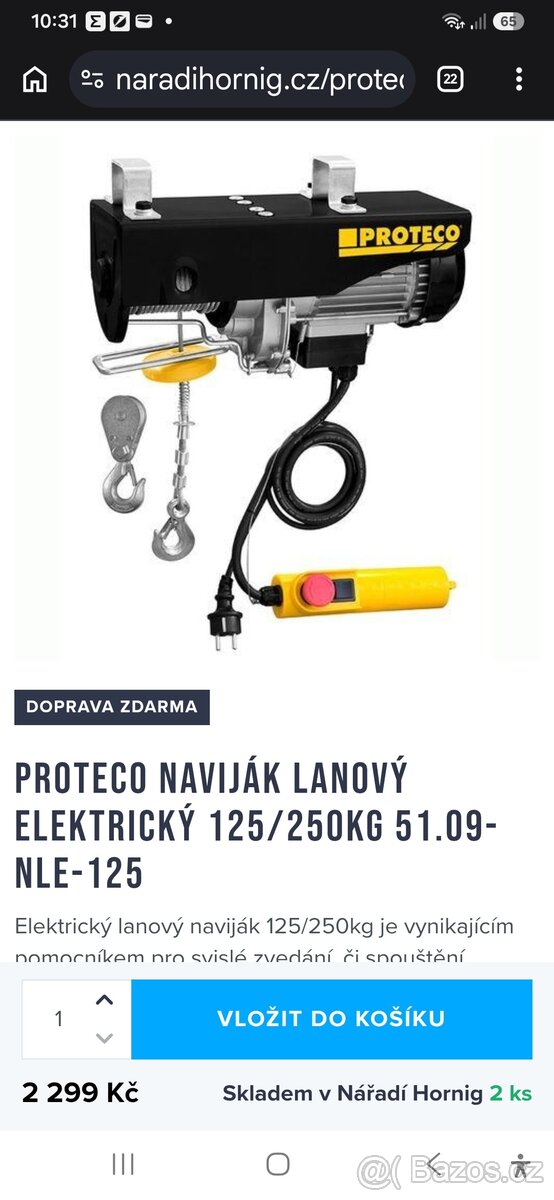 Proteco naviják i s ramenem - 2