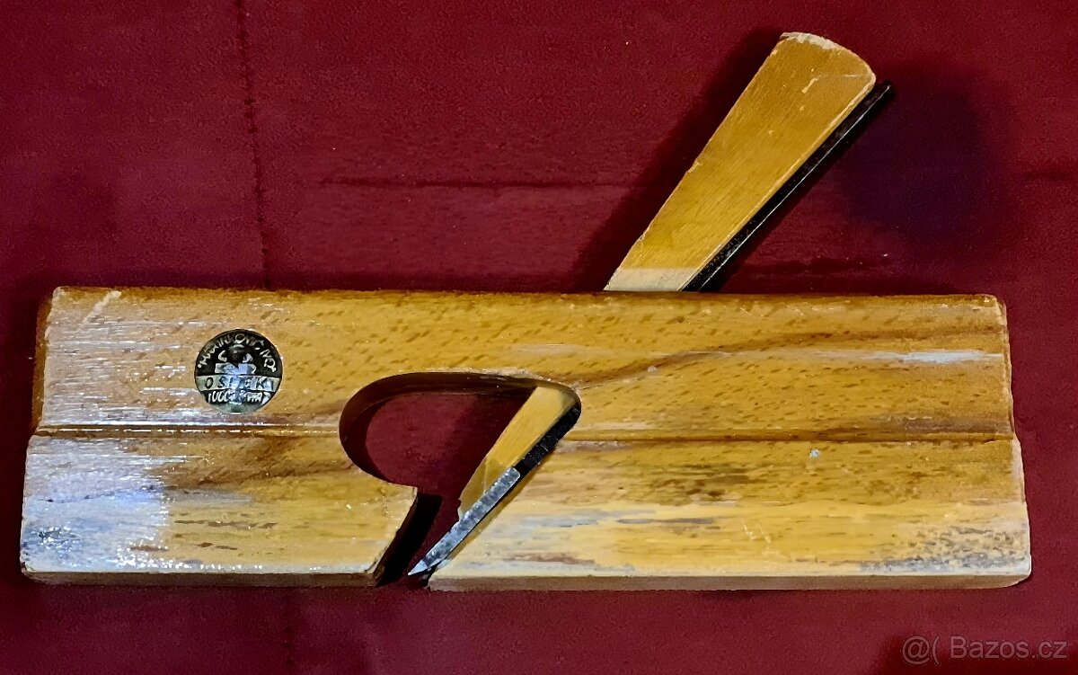 Starý zachovalý hoblík Marinkovič Osijek 26mm úzký - 2