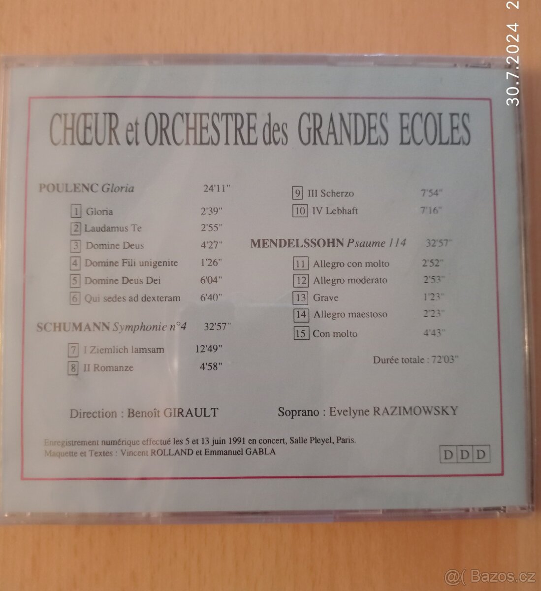 CD, hudba - Mendelssohn, Schumann, Poulenc "NOVÉ" - 2