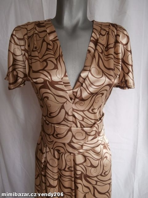 prodám nové saténové šaty vel 42, - 2