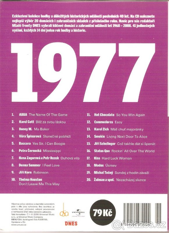 CD Exkluzivní kolekce hitů, rok 1977 (2008) - 2