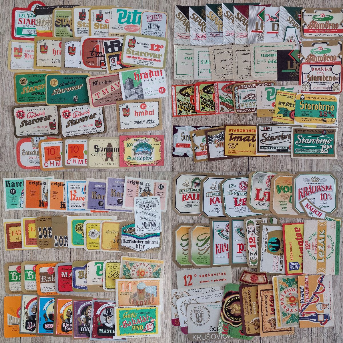 Predám staré pivné etikety - Česko - 2