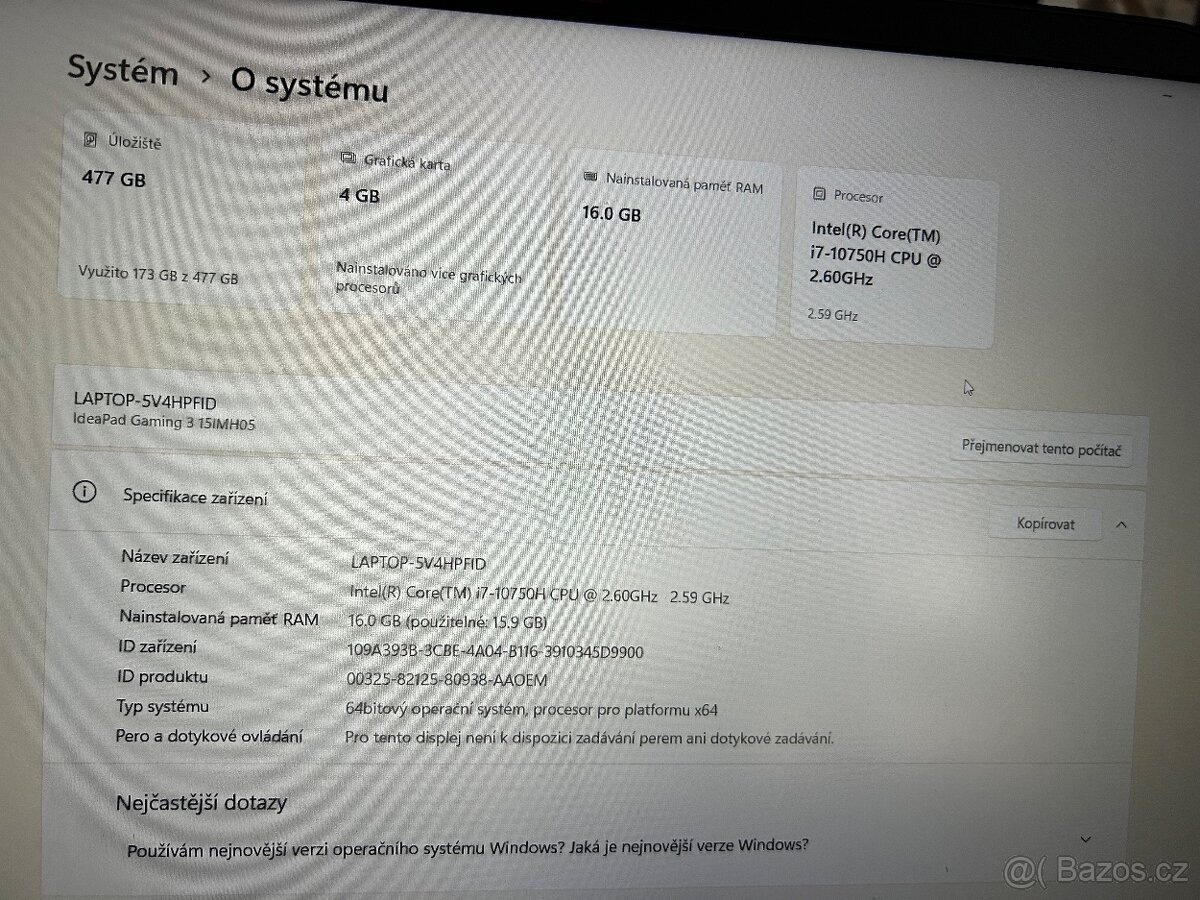 Prodam notebook Lenovo ideapad Gaming 3 - 2