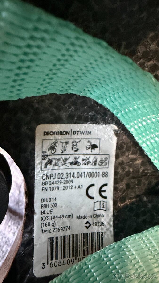 Detskáhelma Decathlon BTWIN BBH 500 modrá xxs 44-49cm - 2