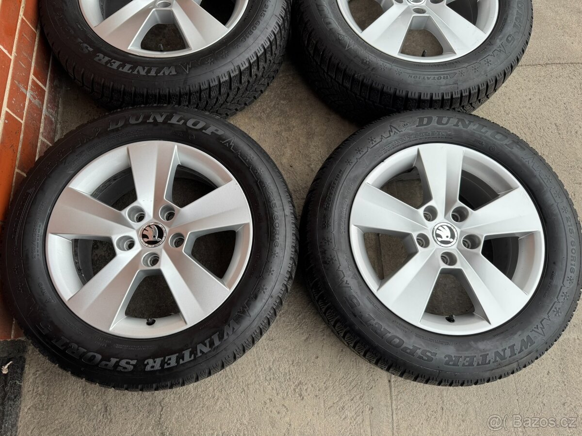 Alu 16" 5x112, škoda ORION zimní 90%, pěkné, SUP3 - 2