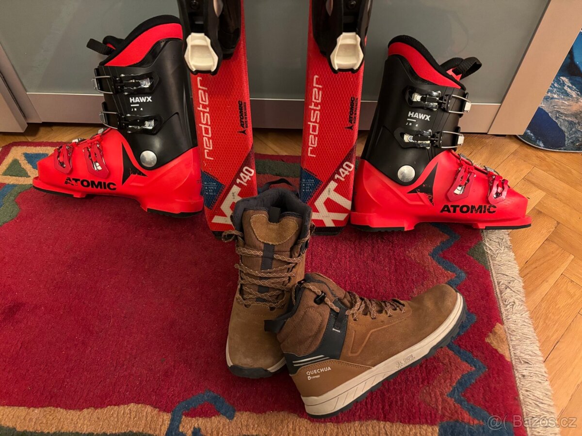 lyže dětské Atomic, po servisu, 140 cm, Atomic vázání - 2