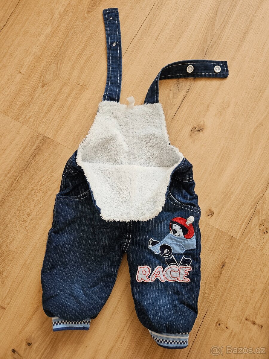 Zimní zateplené kalhoty vel. 68 (3-6 měs) - 2