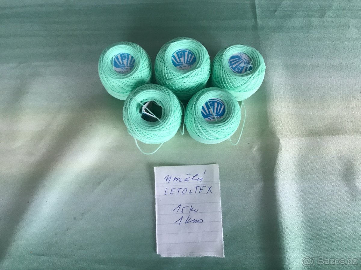 Prodám bavlnky, perlovky,příze různých barev. Levně - 2