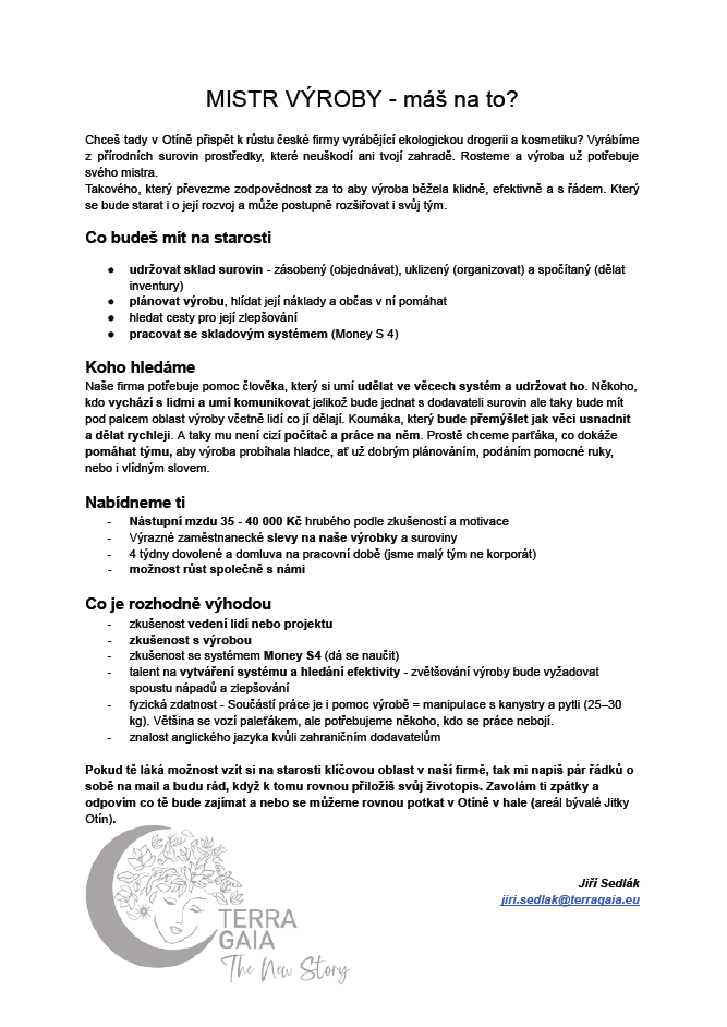 MISTR VÝROBY - máš na to? - 2