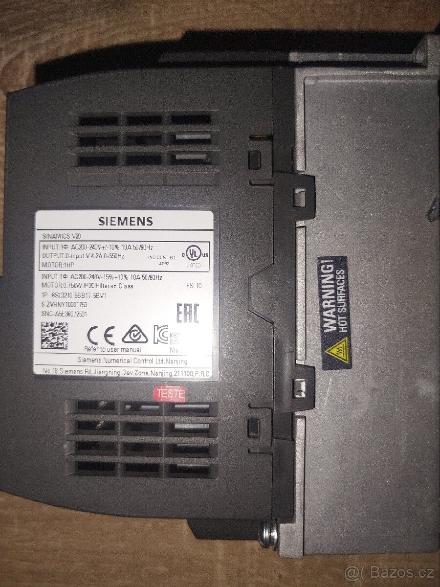 Frekvenční měnič Siemens 0,75 kw - 2