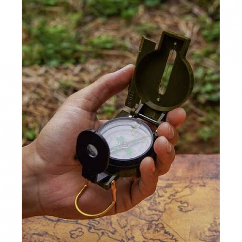 Kompas kovový Trizand Army - olivový - 2
