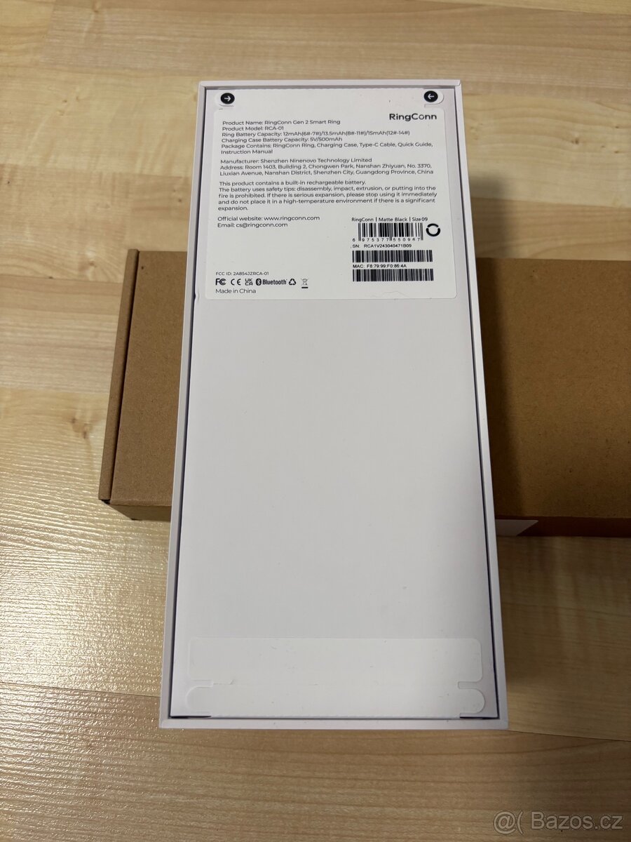 Chytrý prsten RingConn Smart Ring Gen 2 vel. 9 - 2