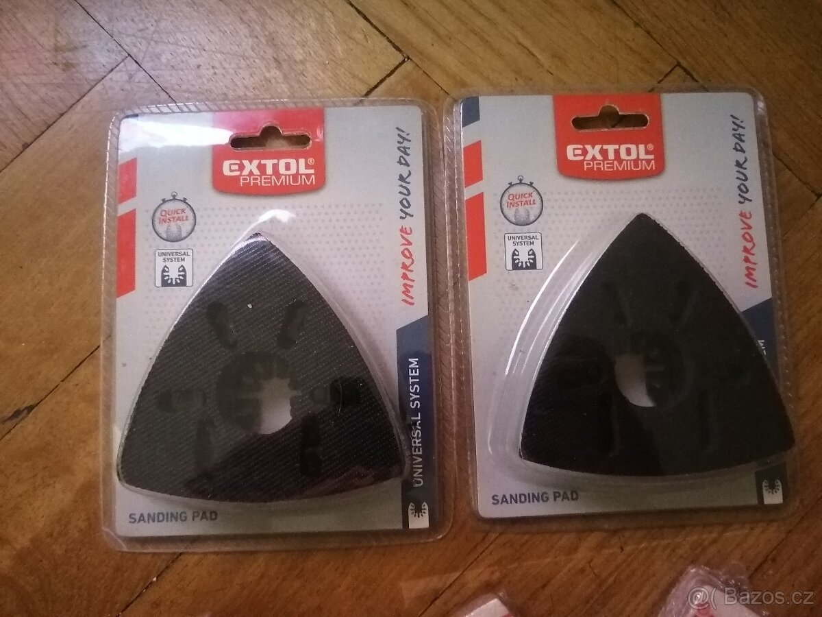 2 x Nosič brusných papírů EXTOL PREMIUM + 8 balení brusných - 2